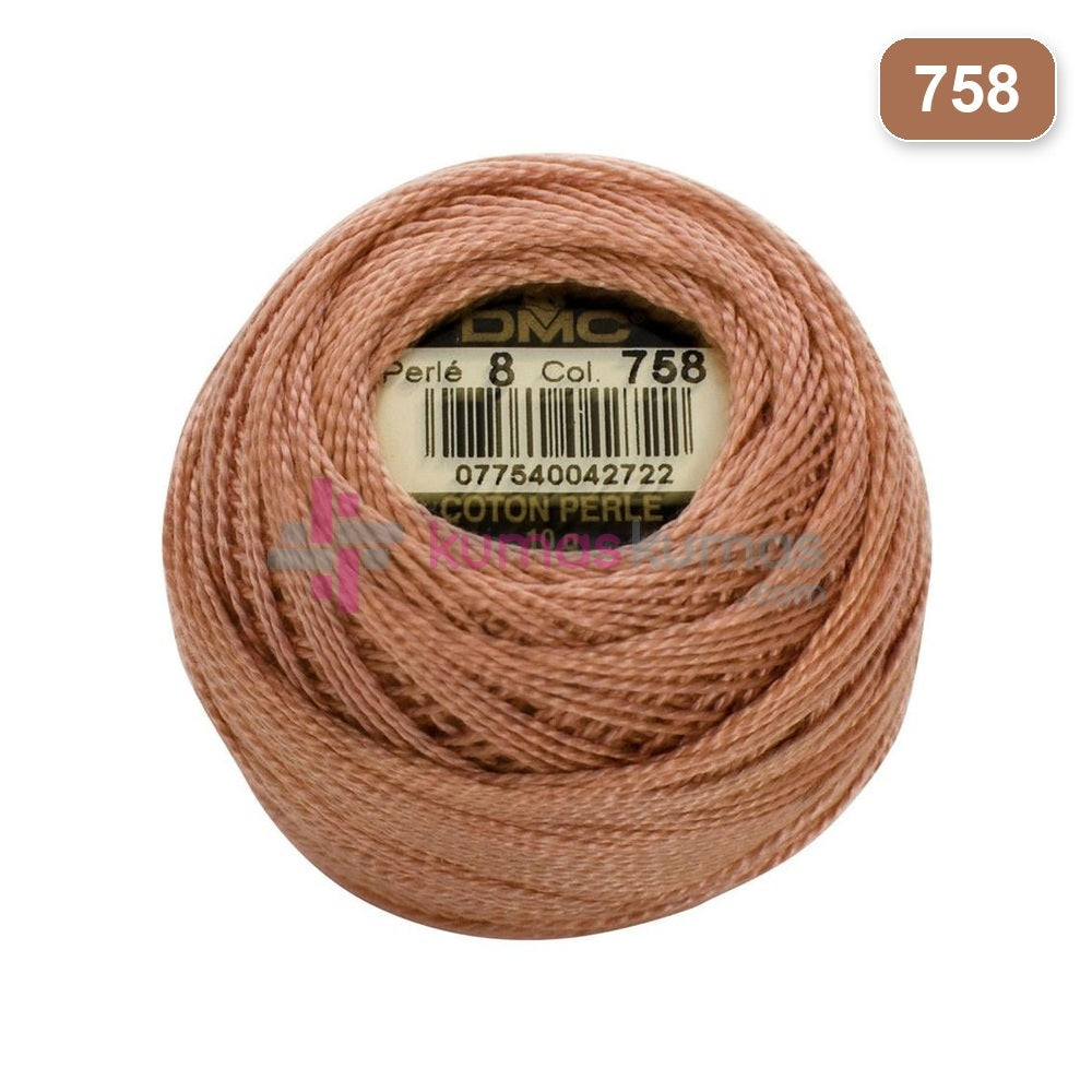 DMC No:8 Koton Perle 758