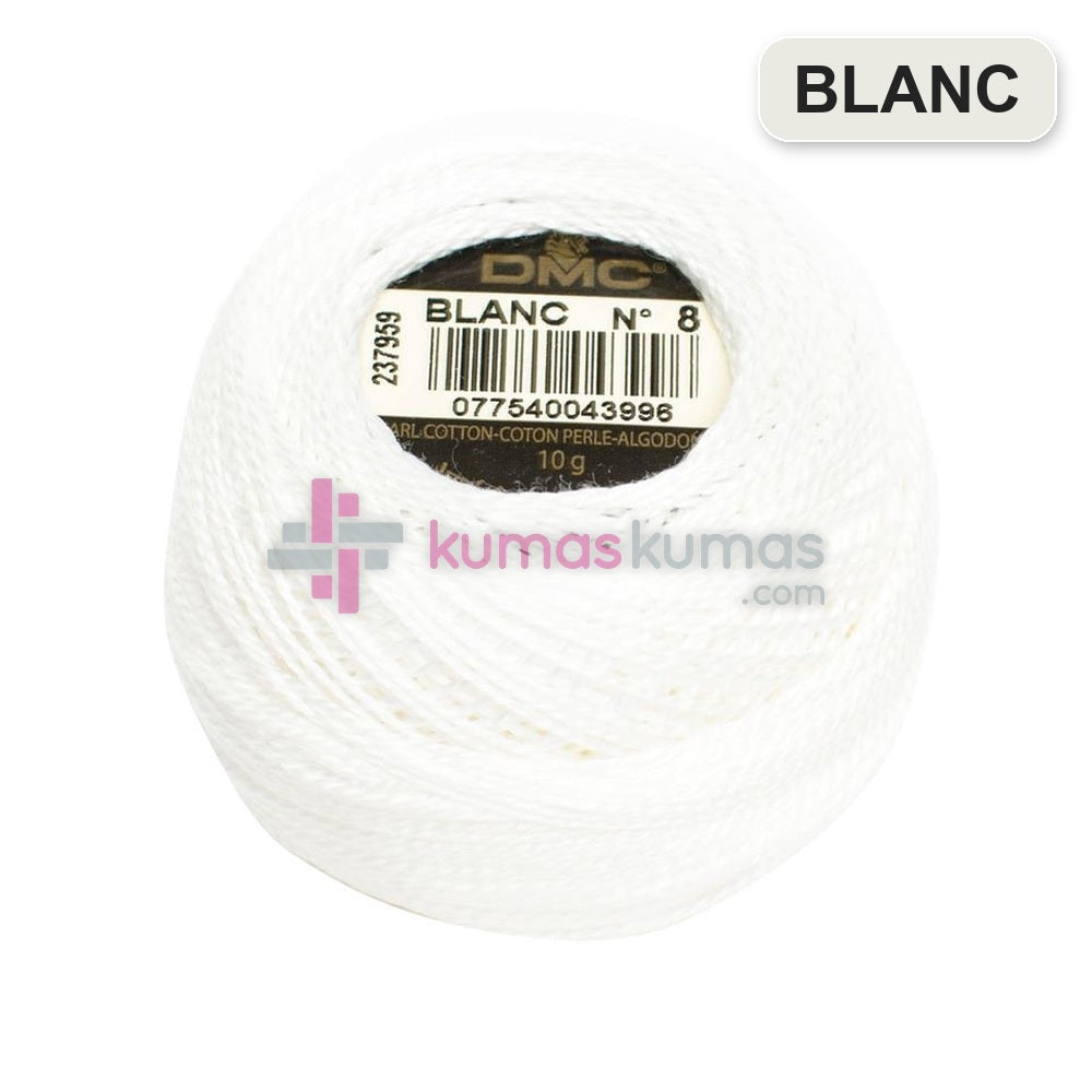 DMC No:8 Koton Perle BLANC