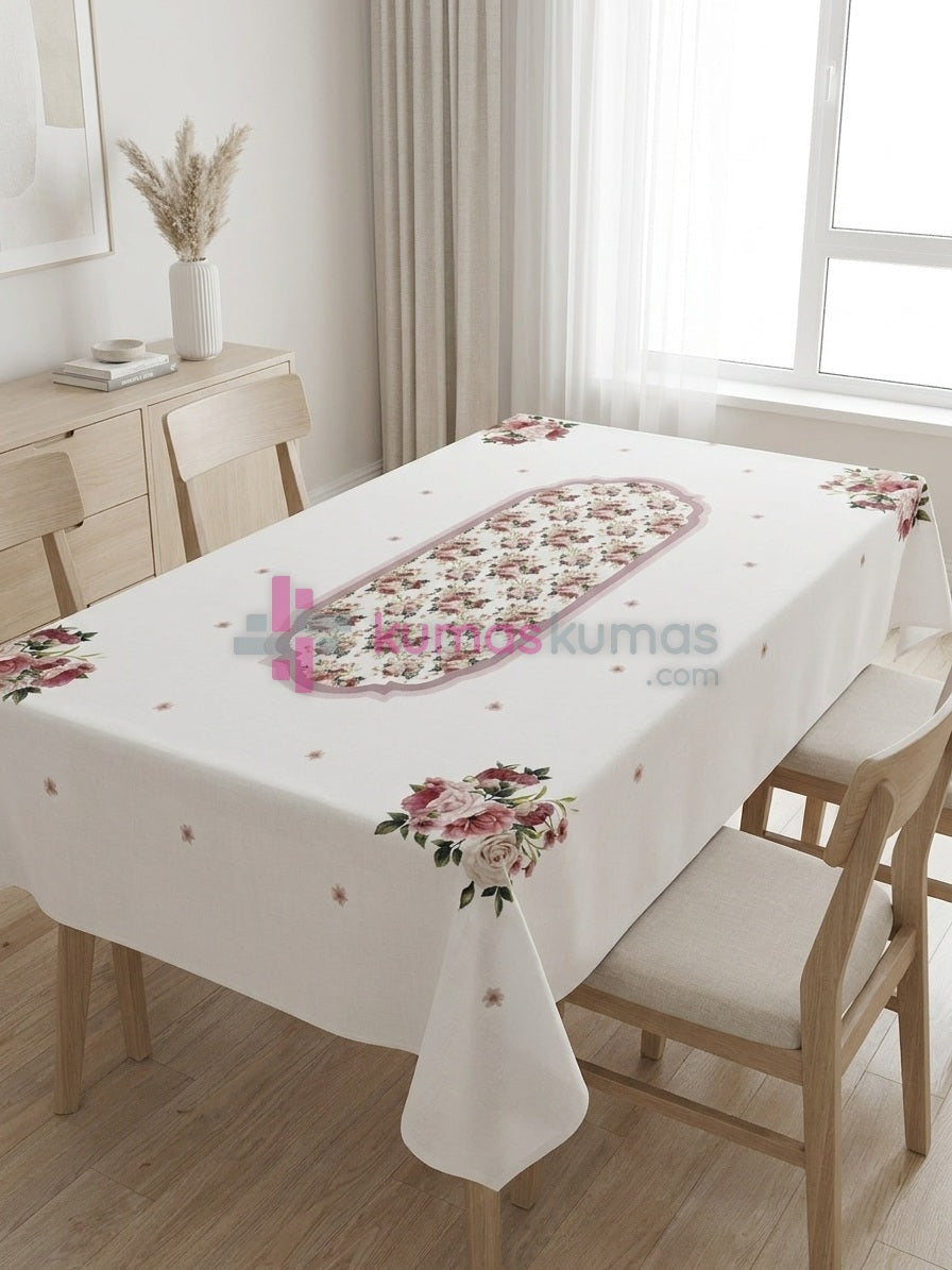 Lila Runner Oval Madalyon Masa Ortusu 1