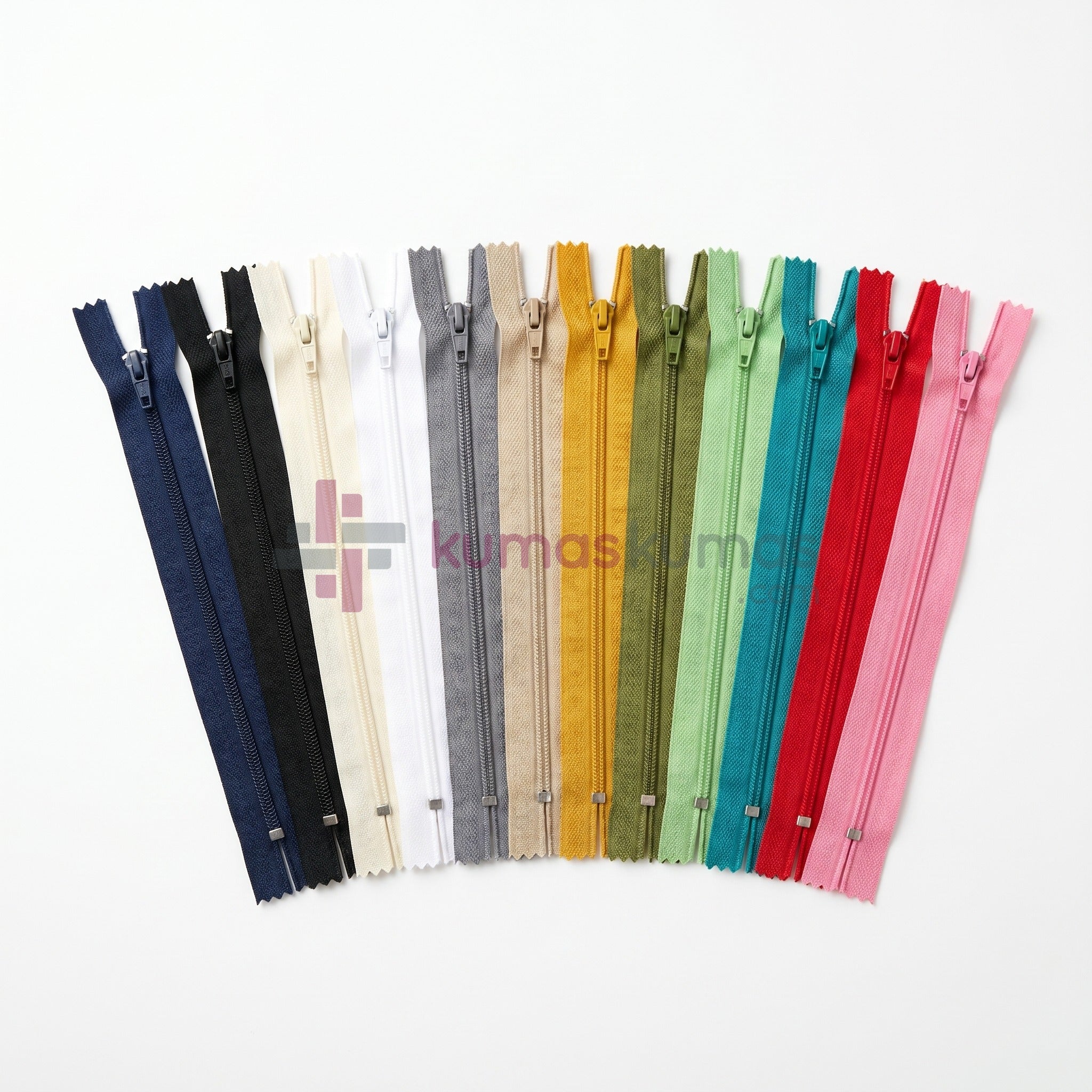 Etek & Pantolon Fermuarı 16-25 cm renk yelpazesi