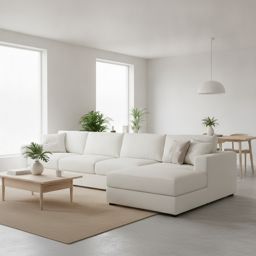Natural su itici döşemelik kumaş - ortam/lifestyle görseli