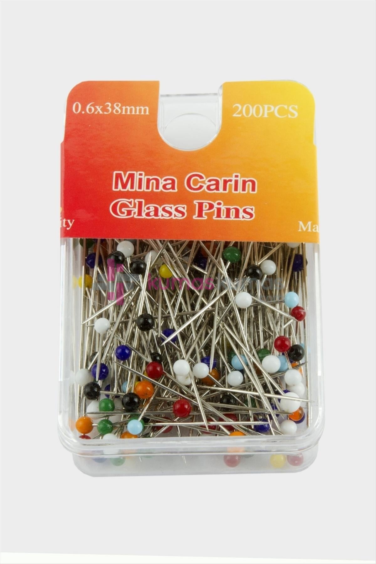 Mina Carin Glass Pins 200 Adet