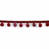 Pompon Şerit Bordo