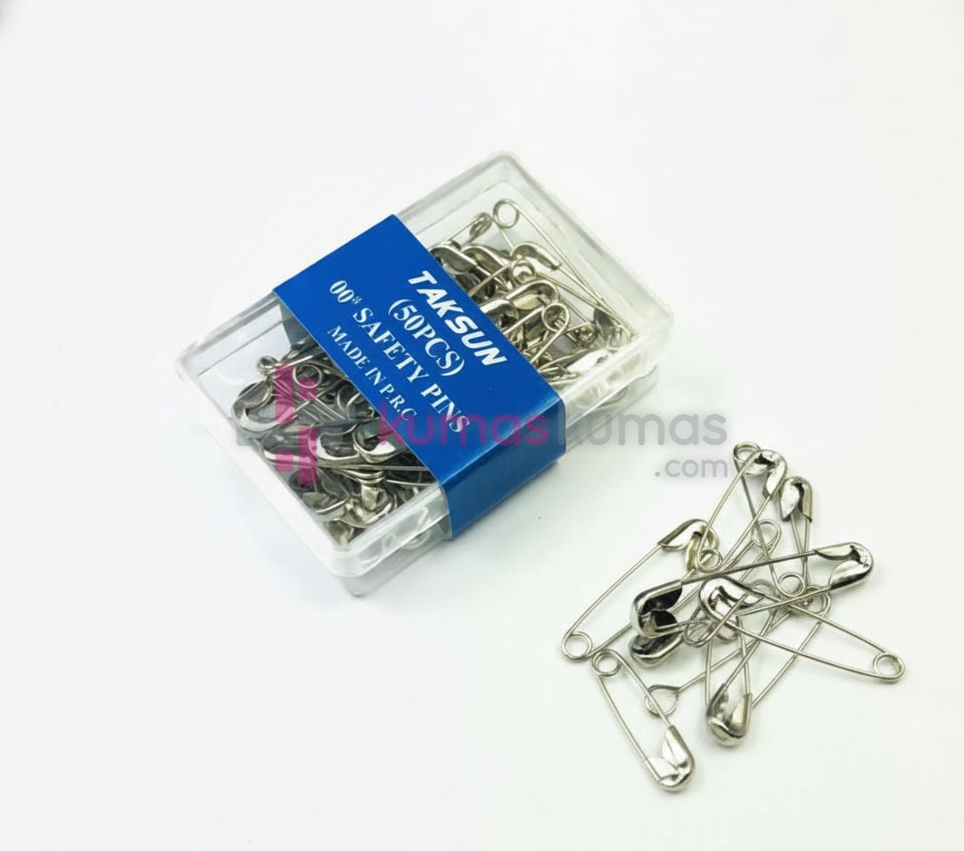 TAKSUN Safety Pins 50 Adet - Gümüş (Krom)