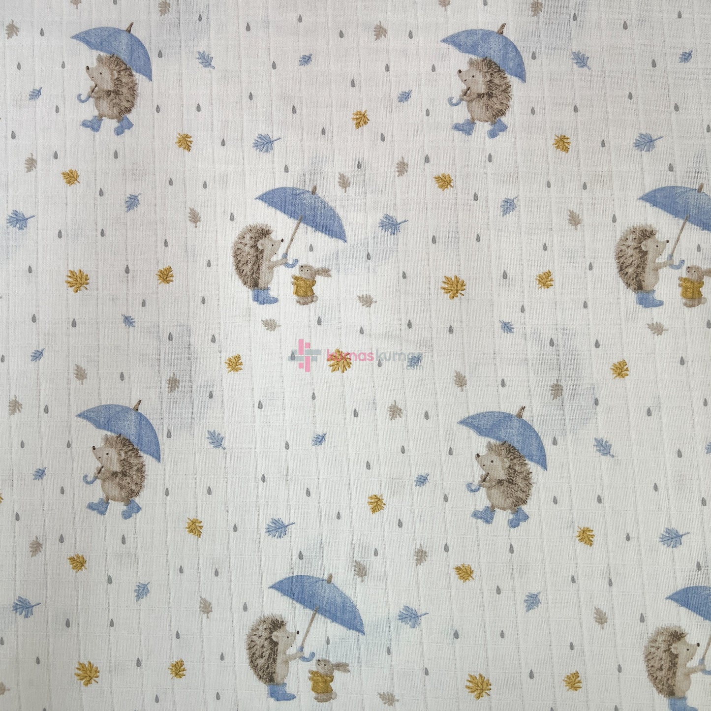 Kirpi ve Arkadaşı Tavşan Muslin Kumaş — Müslin kumaşı