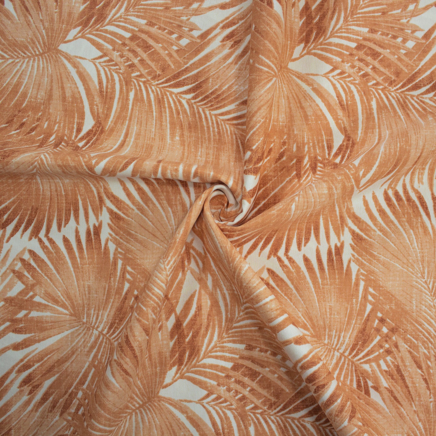 Palmiye desenli duck keten kumaş — tropik dekorasyon için