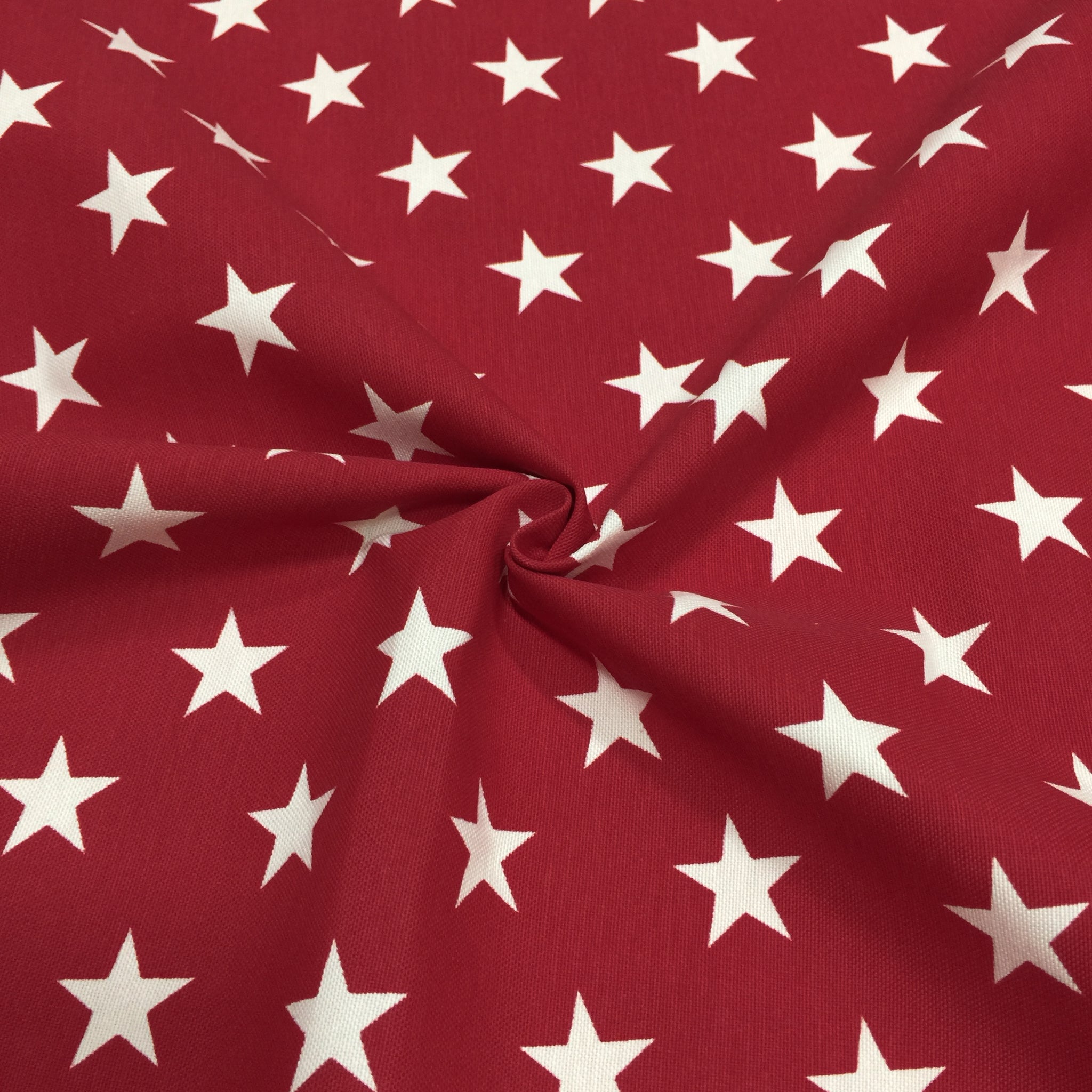 Yıldız Desenli Duck Keten Kumaş — yakın çekim
